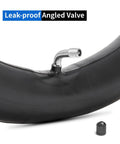 Butyl Inner Tube 14x2.125 with Bent CR202 Valve for 14 Inch Tire with leak-proof angled valve close-up.