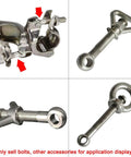 M10 X 50mm Lifting Eye Bolt With Shoulder Swing Built Tough 304 Stainless Steel Metric Threads Heavy Duty Pair For Lifting Rigging And Machinery Applications shown in various angles.