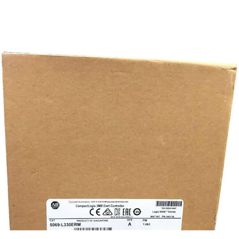 5069-L330ERM PLC Module Motion Controller Sealed In Box With 1 Year Warranty For Industrial Automation And Pro Grade Beefed Up Motion Control Systems Ready To Install, brown cardboard box