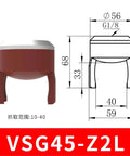 Diagram of Handy Flexible Mechanical Arm Gripper With Silicone Pneumatic Soft Finger And Vacuum Suction Cup Claw Model VSG45 Z2L