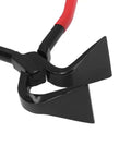 Close-up of Pro Grade Hand Seamer Pliers with 90-degree interchangeable jaws, high carbon steel, 2.36-inch wide jaws for metalworking