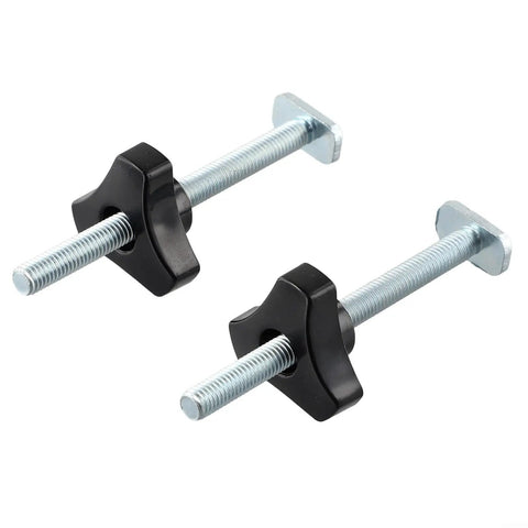 Diy Woodworking M8 T Track Knob Kit With Black Star Handles And Steel Bolts For Secure Clamps Fixtures Jigs And Custom Shop Projects, 2 pcs