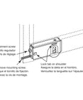 One And A Quarter Inch Steel Roller Assembly With Ball Bearings For Smooth Door Sliding No Fuss Rear Adjusting Plain Back Housing For Easy Height And Alignment Adjustment Mounting Screw Sold Separately Single Pack installation diagram