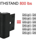 Heavy Duty Door Reinforcement Locks 4 Pack Tough As Nails Built To Last With 16 Screws Childproof Night Lock Stopping External Entry Up To 800 Lbs Black