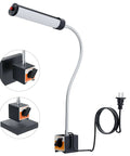 24W LED Magnetic Work Light with flexible gooseneck and adjustable base, 2400 lumens for lathe CNC milling drill press and sewing use