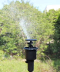 Pop Up Lawn Sprinkler With 360 Degree Rotating Impact Spray, Adjustable Water Pressure in garden, spraying water evenly