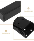 Close-up details of 4 Pack Foldable Desk Legs Replacement For Computer Desks And Small Tables Beefy Black Iron Folding Table Legs