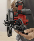 20V Brushless Cordless Circular Saw Kit With 7-1/4 Inch Blade And 4.0Ah Battery Plus Charger, showing saw handle and depth adjustment.