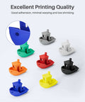 Colorful 3D printed boats demonstrating Pink PLA Filament 1.75mm 1kg spool for 3D printing high precision 0.02mm tolerance low warp.