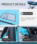 Inflatable Wing For Wind Wing Foiling And Watersports, Totally Sturdy Polyester Surf Wing With Dual Airbags, Easy Carry Storage Bag, Foil Wing Kite For Surfing Snow Ski And Water Play, Size Five Square with window design, comfort handle, and safety valve details.