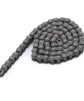 Heavy Duty Carbon Steel Roller Chain 0.5 Meter Length coiled up, ideal for TETRIX FTC robots and competitive events.