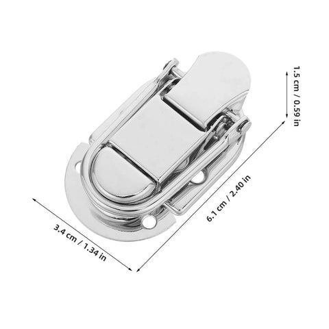 Duckbill Box Hasp Latch 5-Piece Toggle Replacement Set For Heavy Duty Toolboxes And Secure Storage Cases With Aviation Grade Mechanisms to keep gear safe during transit or travel - close-up view showing dimensions.