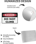Danger do not climb aluminum sign with smooth corners and installation holes, back view of Eye Wash Station Caution Warning Sign 8x12 Aluminum Tin Plate Indoor Outdoor For Home Office Factory Lab Emergency First Aid Facility Position Mark Must Have Safety Sign