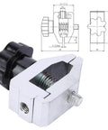 All Purpose Push Pull Force Tester 500N Clamp With Stainless Steel Jaw Clamp Micrometer Fixture For Tensile And Destructive Testing silver clamp with black knob