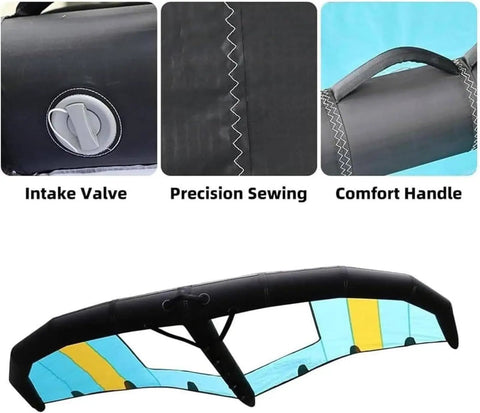 Inflatable Handheld Surf Sail And Wing For Windsurfing Kitesurfing With Window 5m3 Dope Lightweight Durable Versatile Water Sports Wing