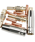 Premium 15AK TIG Welding Nozzle And Collet Set For MIG Torch With High Conductivity Copper Tips, assorted brass and copper components.