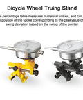 Pro Grade Wheel Turning Stand With Dial Indicator For Precise Bike Wheel Alignment And Repair At Home, metal and nylon