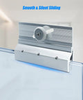 Top Bracket Frameless Shower Door Rollers For Smooth As Butter Sliding Glass Track Replacement Along With Heavy Duty Hardware Kit installed on glass door.
