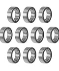 MR128-2RS Deep Groove Ball Bearing Set, 8mm ID, 12mm OD, 3.5mm Thick, Double Sealed Chrome Steel, 10 Pieces