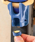 Upside Down Glue Bottle Dock Station With One Handed Access for 4oz 8oz 16oz bottles showing built-in opener and no mess design