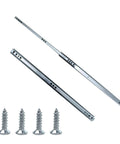 Two Pack 12 Inch Metal Drawer Slides Two Way Tracks With Mounting Screws For Easy Install No Fuss Durability Cold Rolled Steel Construction Fits Most Cabinets And Furniture Projects, 12-inch steel slides with screws