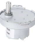 Compact DC 12V Micro Gear Reduction Motor High Torque Low Noise Built Tough For Daily Grind Silent Operation Perfect For Household Appliances Electric Fans Christmas Trees, showing steel core shaft.