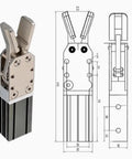 Pro Grade Mechanical Arm Fixture With Pneumatic Gripper And Water Nozzle Clamp For 1615S 1615D 2015S-L 2015D-L Easy Setup Precise Gripping And Smooth Assembly In Production Lines with detailed specifications.