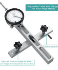 Table Saw Dial Indicator Gauge 0 To 1 Inch With 0.001 Inch Precision shown with adjustable elements and miter slot compatible