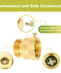 Two Pack Three Quarter Inch GHT Hose Bib Backflow Preventers Vacuum Breakers Outdoor Faucet Anti Siphon Brass Garden Hose Bib For Backflow Prevention Durable Brass Construction For Outdoor Use, close-up view showing construction and installation screw.