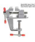 Mini Bench Vise With 36mm Opening And 34mm Table Thickness Clamp For Jewelry Making And DIY Repairs, beefy heavy duty metal.