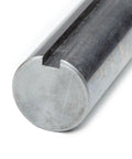 Round Keyed Shaft 1 Inch Diameter 6 Foot Length With 1 Quarter Inch Keyway, Precision 1018 Cold Rolled Steel For Stronger Fit And Tight Tolerances, DIY Ready Pre Keyed Shaft, close-up end view