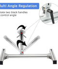 Front view of aluminum alloy stand kit for JQDML reciprocating linear actuator; angle-adjustable with installation tools