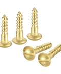 Brass Wood Screws Set M2.5 By 10mm Slotted Round Head Self Tapping For Woodworking No Fuss Tough And Durable Corrosion Resistant
