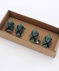 4 Pack Vintage Tablecloth Weights With Clip On Hangers Featuring Rust Proof Green Bird Heavy Duty Cast Iron Windproof Tablecloth Weights To Keep Outdoor Picnics Gardens Weddings And Parties From Flying in a box