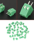 50 PCS 2 Pin 2.54mm Pitch PCB Screw Terminal Block Connectors Plastic Universal PCB Mount Assortment Kit For DIY Electronics
