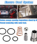 Transmission Cooling System Upgrade Kit Plug and Play for GM 6L80 6L90 and 8L80 10L90 2014 Up with High Bypass Valve components including o-rings, springs, and gauge.