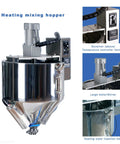 Heavy Duty Pneumatic Liquid Paste Filling Machine With Heated Stirred Tank, Adjustable Temperature Control And Anti Drip Valve For Oils Lotions Syrups, Built Tough To Crush Production Runs All Day Long, close-up of heated mixing hopper with controls.