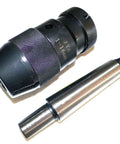 Drill Chuck One Thirty Second To Five Eighths Inch Self Tightening Keyless Grip With MT4 Morse Taper Arbor For 4MT Shank