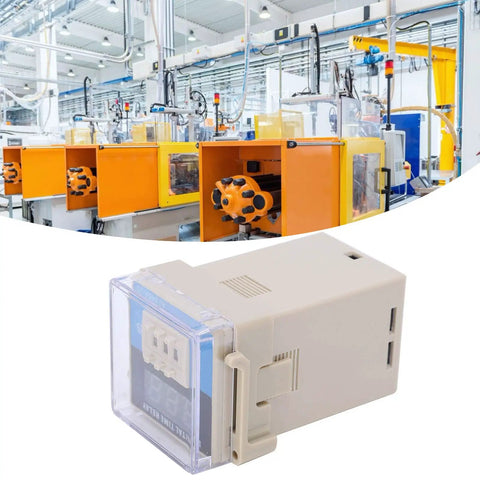 Adjustable Timing Component For Industrial Automation And Machinery With 3D LED Digital Display Time Relay Digital Setting Cycle Delay Control Unit DC12V Compatible Low Power Draw Pro Grade Timing Rock Solid Build Heavy Duty Reliability, white plastic relay