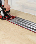 Using 55 Inch Rail Extensions for Track Saw Guide Increase Range to Over 8 Feet with All Aluminum Construction and 4 Rail Connectors