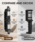 Compare handheld knife sharpeners with adjustable angle guide versus fixed angle design, highlighting features and comfort.