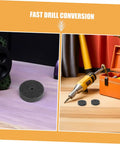 Versatile 6pcs Nylon Buffing Wheel Set With 10mm Hole For Grinding And Polishing Metal Hardware Furniture Auto Parts Stone Marble Tools Ready To Shine, showing buffing wheel next to drill.
