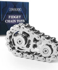 Metal Fidget Spinner With Bike Chain Design For Adults Durable 304 Stainless Steel Sensory Toy For ADHD And Anxiety Relief