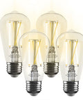 Pack of four Lux Edison Smart Light Bulbs With Alexa And Google Home Compatibility, dimmable tunable white LED, 8 watt, 800 lumen.