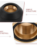 Close-up of Hot Spatter Free Plasma Cutter Protective Cover And Tig Welding Cup Retaining Cap, showing brass threaded interior and black tough plastic.