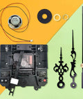DIY Quartz Clock Movement Kit With Hands Silent Swing Mechanism Replacement Parts For Wall Clocks Style D Black Long Shaft 15mm