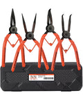 7-Inch Snap Ring Pliers Set, 4-Piece Heavy-Duty Circlip Pliers Kit for Internal and External Rings, 1.5mm Tip Diameter