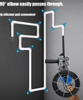 Heavy Duty Cordless Wire Pulling Machine With Automatic Conduit Threader And Six Roller Guide near PVC wall conduit, demonstrating routing capability.