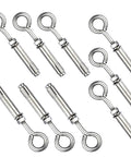Beefy Heavy Duty Shoulder Eye Bolts M10 Stainless Steel 304 Eyebolts With Nuts And Expansion Screws, pack of 10