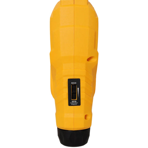 Heavy Duty Knockout Cordless Brad Nailer And Staple Gun 2 In 1 Battery Powered 18 Ga Nail Driver side view showing depth control settings.